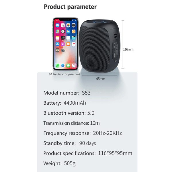 اسپیکر بلوتوث زیلوت مدل S53