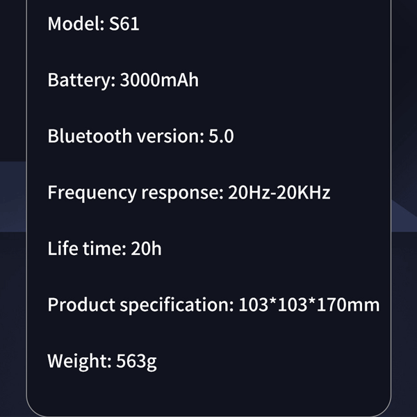 اسپیکر بلوتوث زیلوت مدل S61